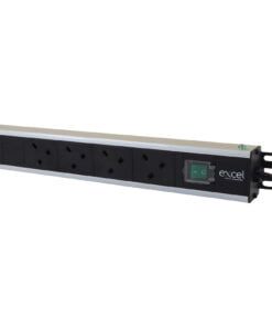 Excel 4 Way Horiz PDU 4x UK Socket UK Plug