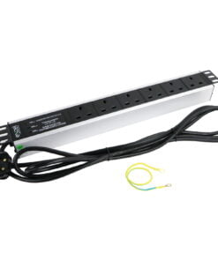 Excel 6 Way Horiz PDU 6x UK Socket UK Plug Filtered