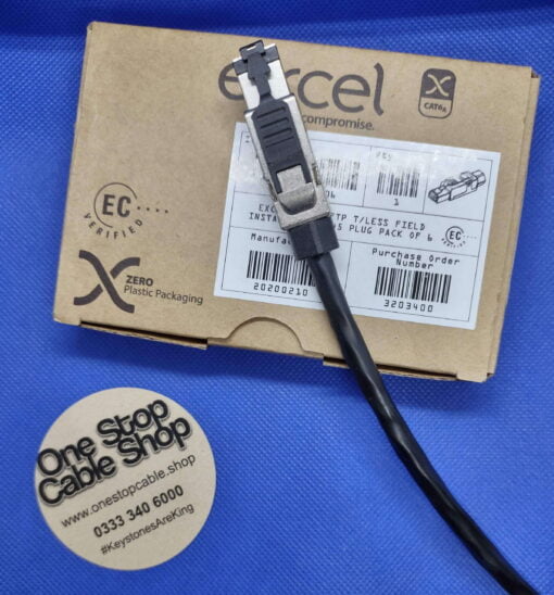 Excel Category 6A FTP Field Termination RJ45 Plug Pack of 6