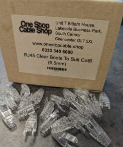 RJ45 Feed Thru Clear Boots Cat6