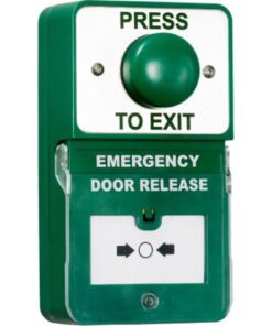 Dual Unit Exit Button/Call Point Green Dome