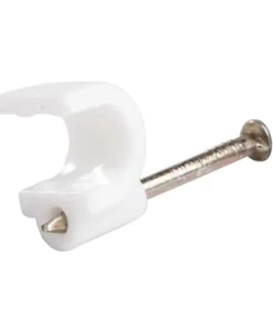 5-7 mm Round Cable Clip White (100-Pack)