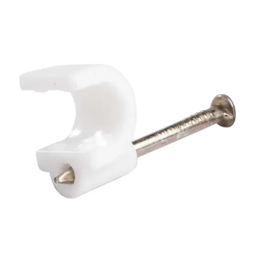 5-7 mm Round Cable Clip White (100-Pack)