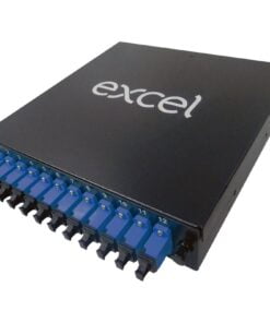 Enbeam 12 LC Duplex (24 Fibres) Single Mode DIN Rail Box - Blue