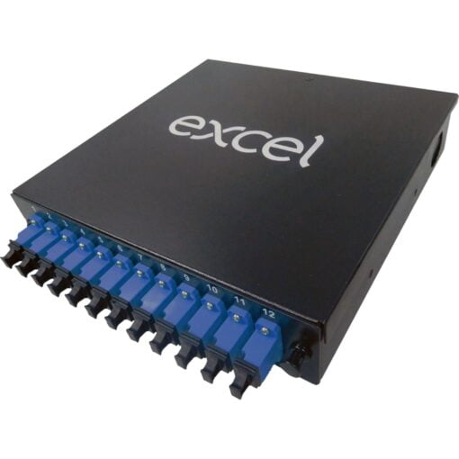 Enbeam 12 LC Duplex (24 Fibres) Single Mode DIN Rail Box - Blue
